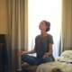 woman in addiction recovery meditating